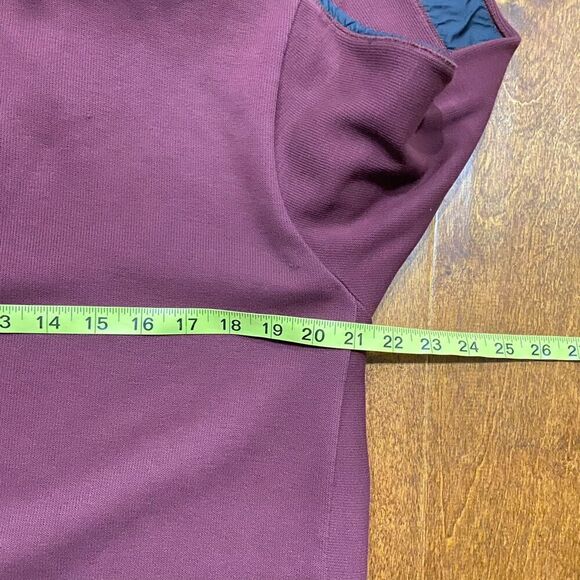 Hugo Boss Regular Fit 1/4 Zip Casual Burgundy Black Collar Sweatshirt Men's XL - Picture 10 of 11